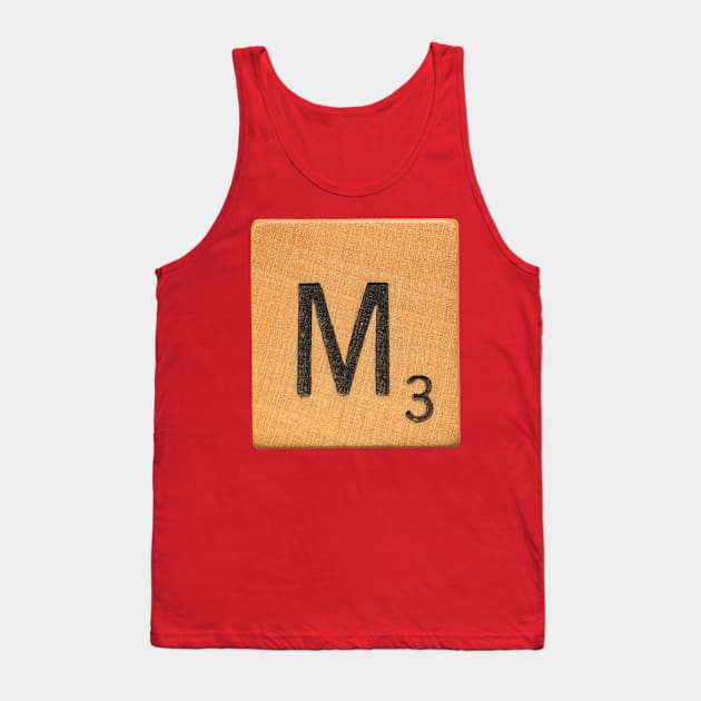 Scrabble Tile 'M' Tank Top by RandomGoodness